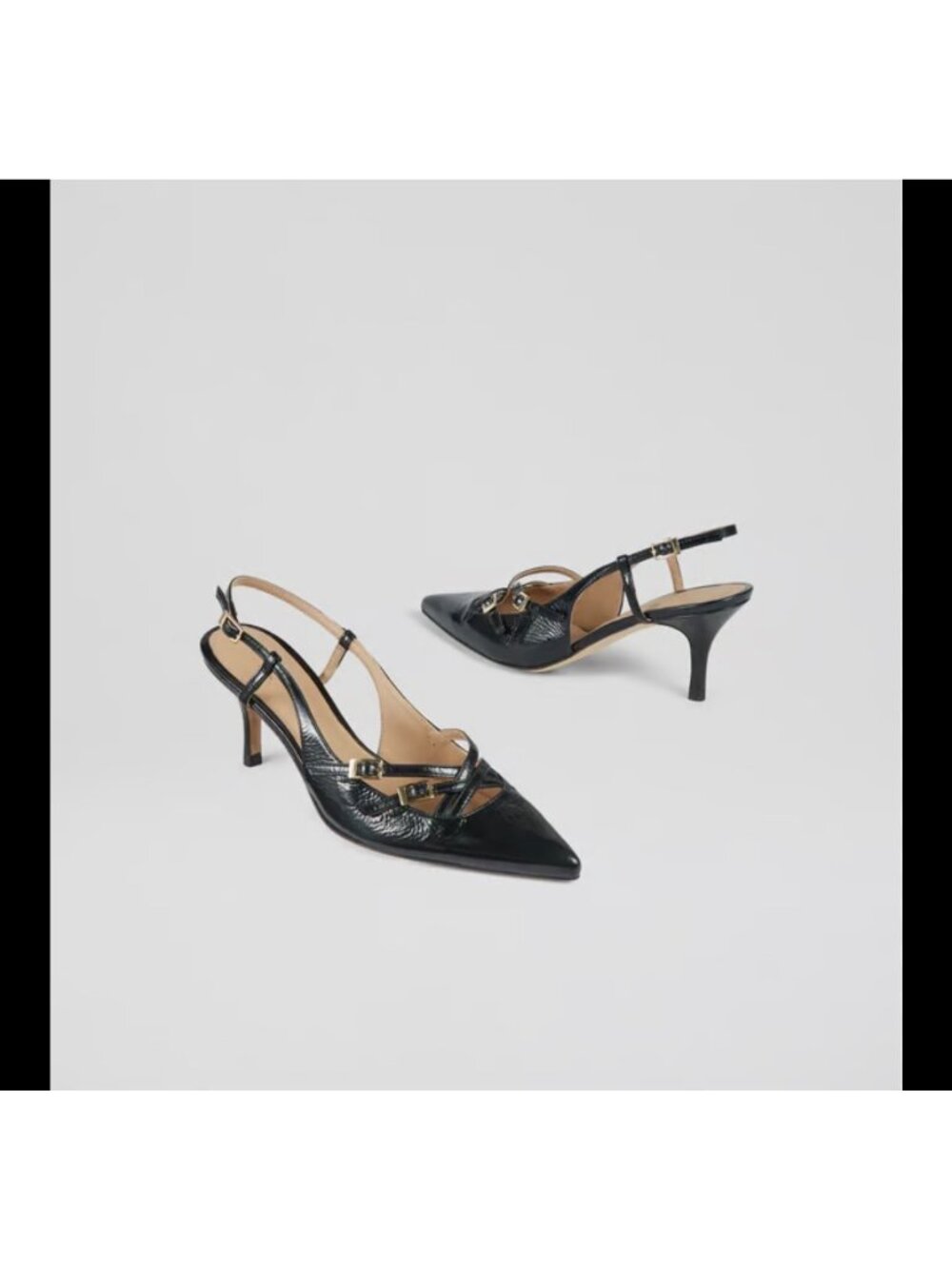 LK Bennett Caprice Multi-Strap Open Court Shoes size 38
